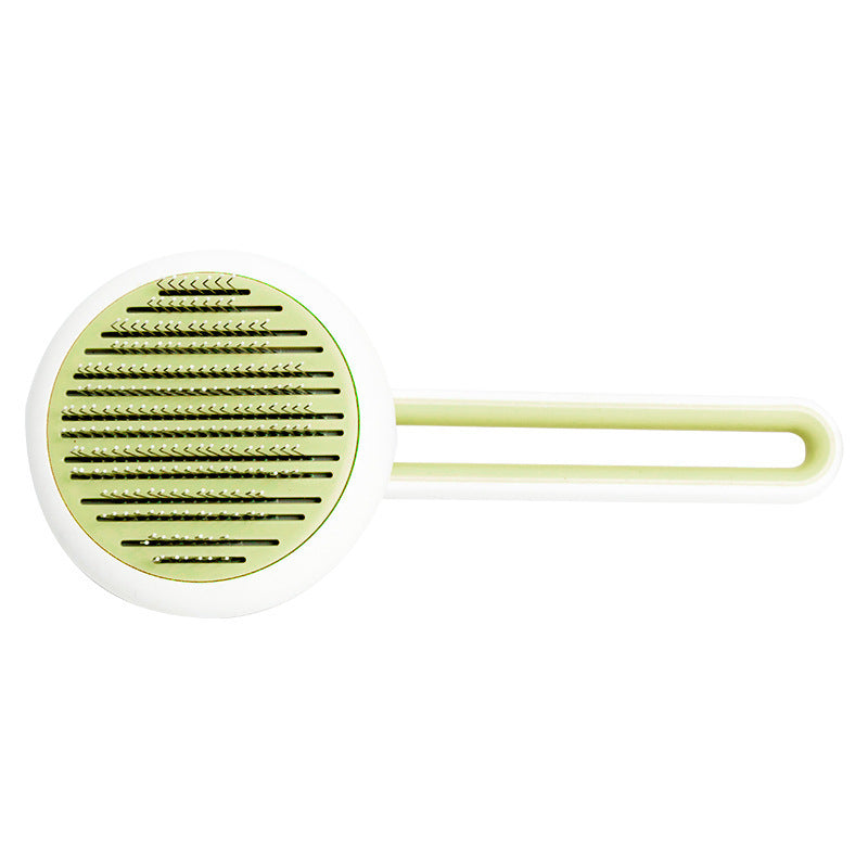Round Head Pet Grooming Tool | Automatic Dog & Cat Hair Remover Massage Comb