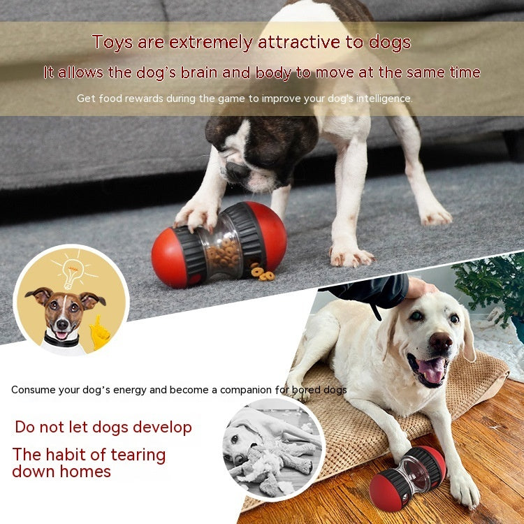 Slow Feeder Tumbler Dog Toy | Leaky Food Ball for Stomach Protection & Fun