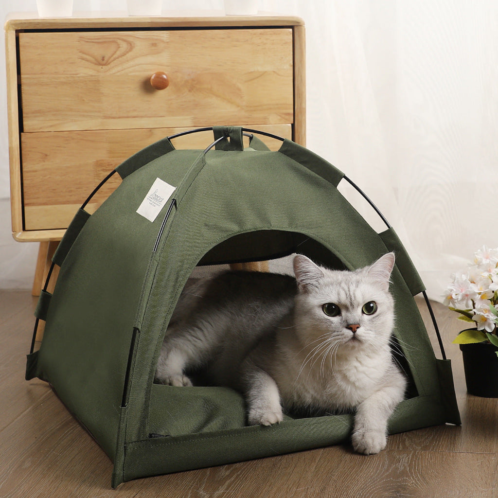 Portable Pet Tent/Sofa Bed | Cooling Mat, Indoor Cat Nest, Dog Kennel Cushion