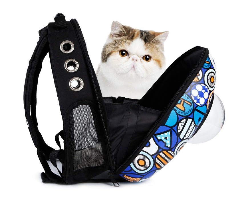 Breathable Pet Backpack | Space Capsule Design for Outdoor Travel