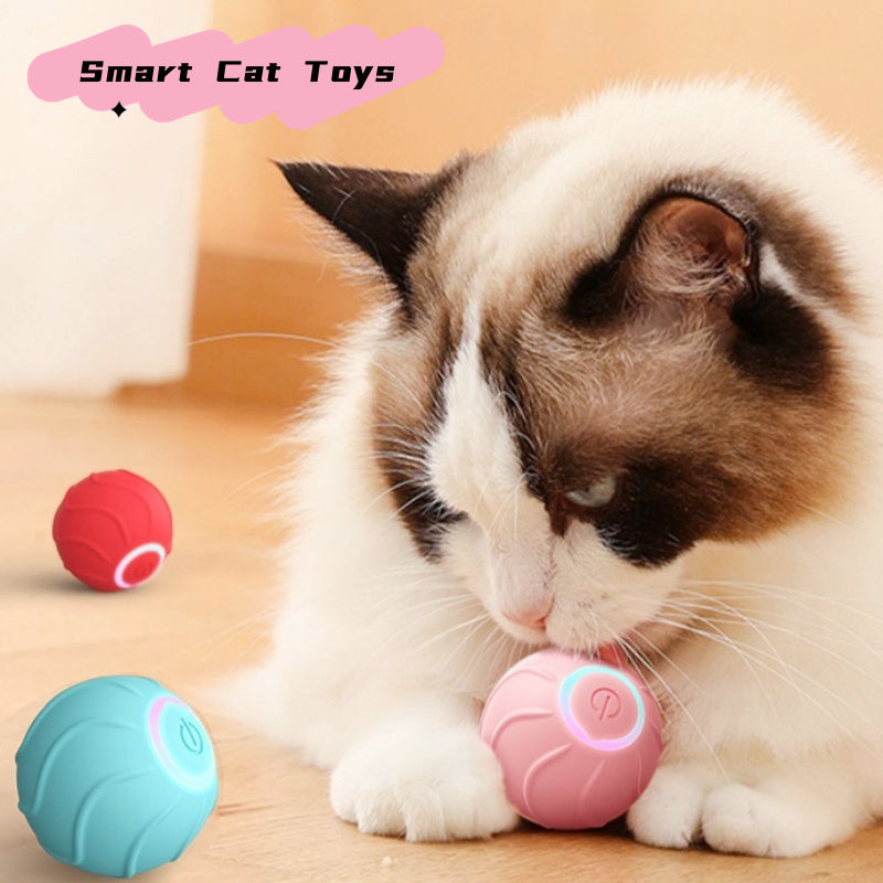 Automatic Cat Interactive Toy: USB Self-Hi Jumping Ball for Kittens & Owners