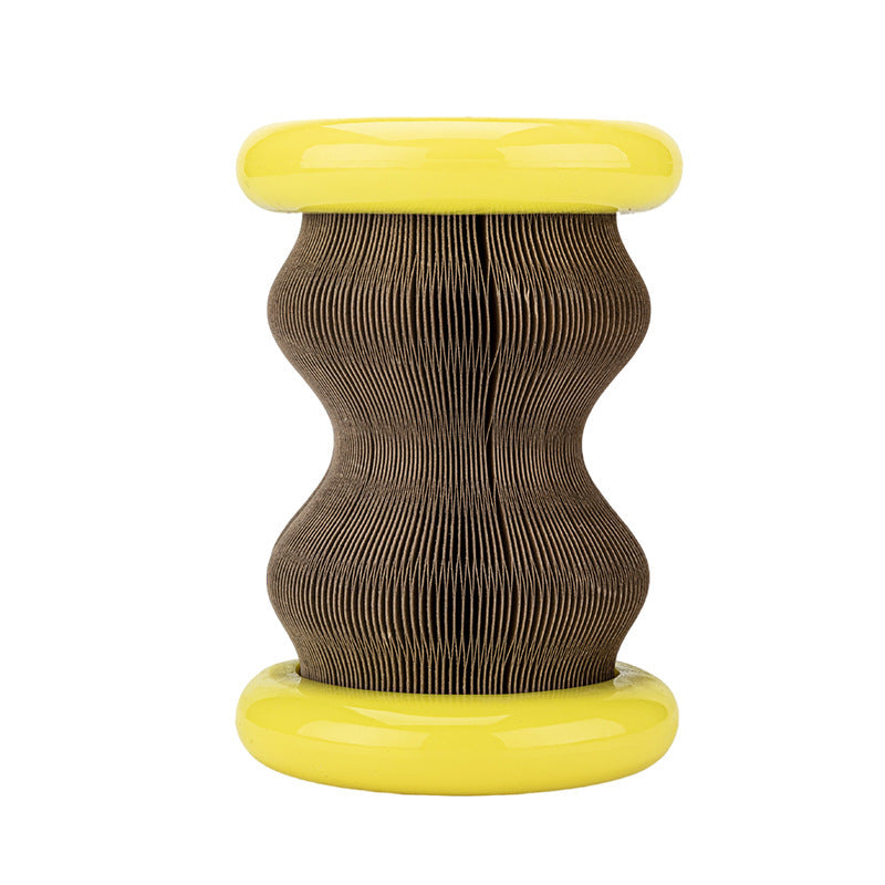 Magic Organ Corrugated Paper Cat Scratcher Wheel | Powder Included Claw Toy