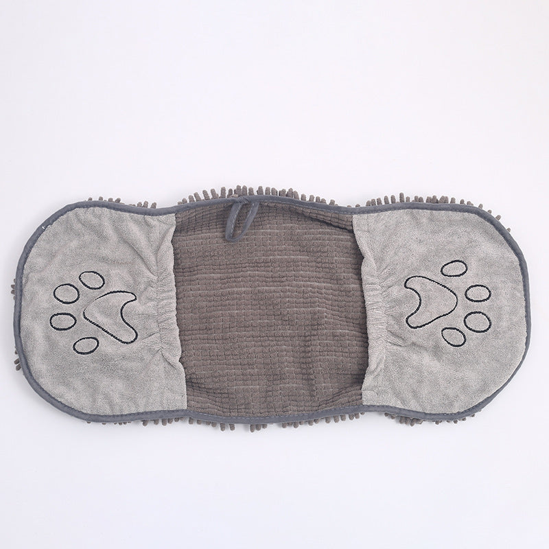 Soft Pet Scrubbing Towel Mitt | Gloved Bath Towel for Cats and Dogs