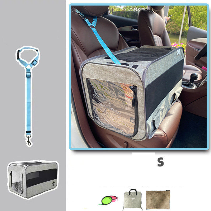 Soft Folding Pet Carrier Cage | Travel Bag with Locking Safety Zippers