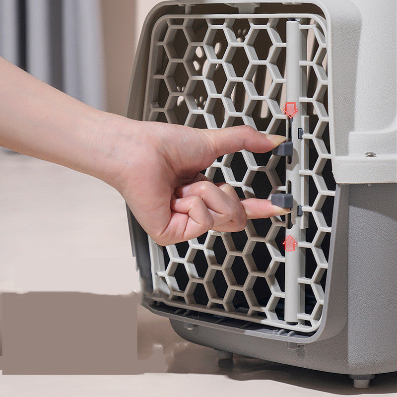 Portable Pet Travel Carrier | Cat Air Box, Small/Medium Dog Cage Outing Bag