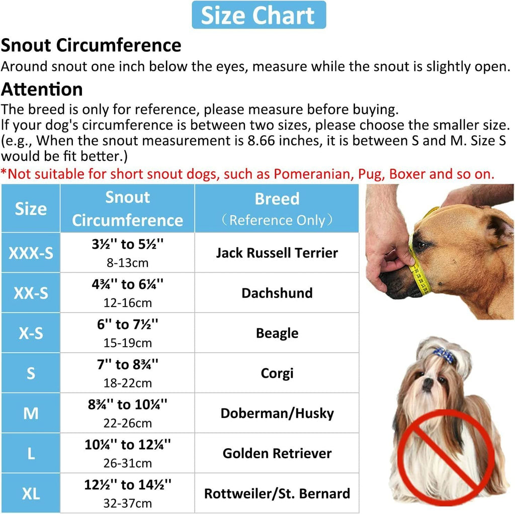 Breathable Mesh Dog Muzzle | Anti-Bite, Anti-Barking, & Anti-Eating for All Sizes