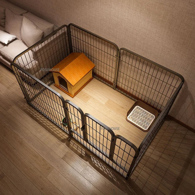 Wrought Iron Pet Fence: Modern Indoor Kennel & Isolation Door