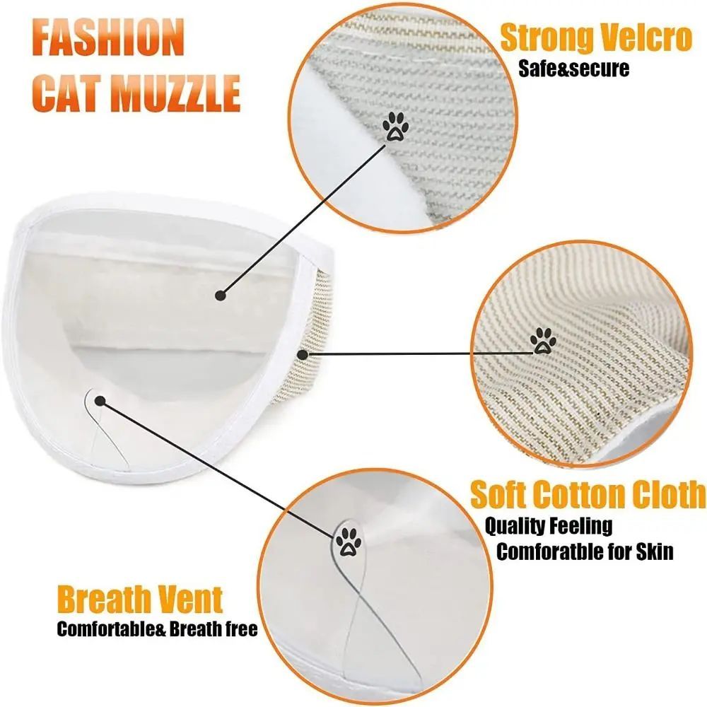 Adjustable Anti-Bite Pet Muzzle Mask | Breathable Tool for Puppy, Kitten, Cats, & Dogs