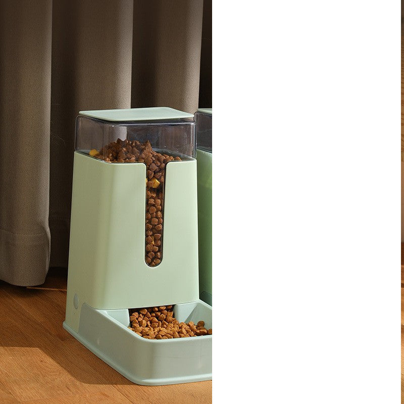 Automatic Pet Feeding Station: Double Bowl with Water Dispenser for Cats and Dogs