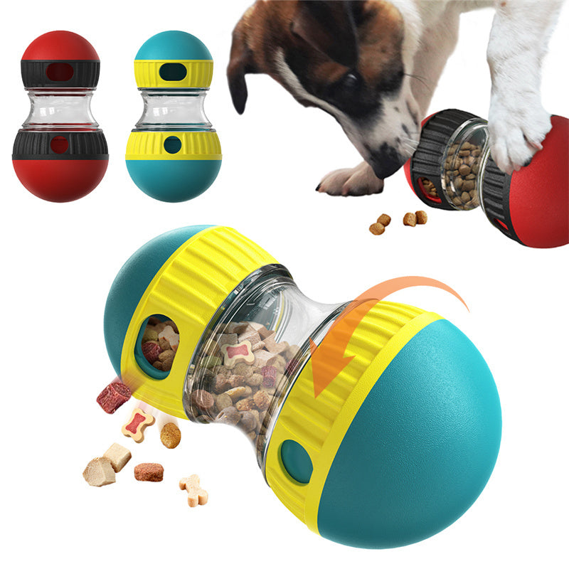 Slow Feeder Tumbler Dog Toy | Leaky Food Ball for Stomach Protection & Fun
