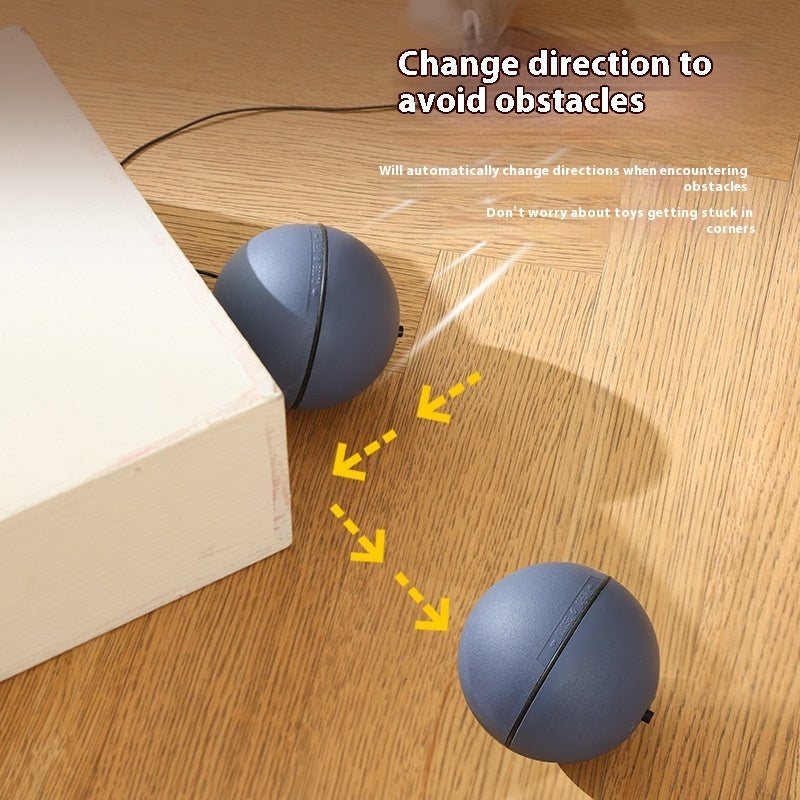 Intelligent Cat Teaser Ball | Automatic Moving Toy with Mouse Sounds for Pets
