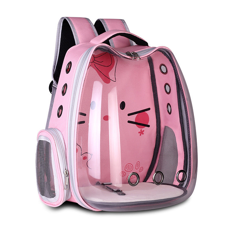 Breathable Space Pet Backpack | Portable Shoulder Bag for Cats & Dogs