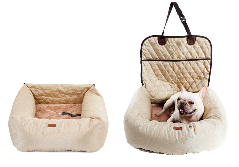 Multi-Purpose Pet Bed Car Seat Pad | 2-in-1 Folding Dog Carrier & Mattress