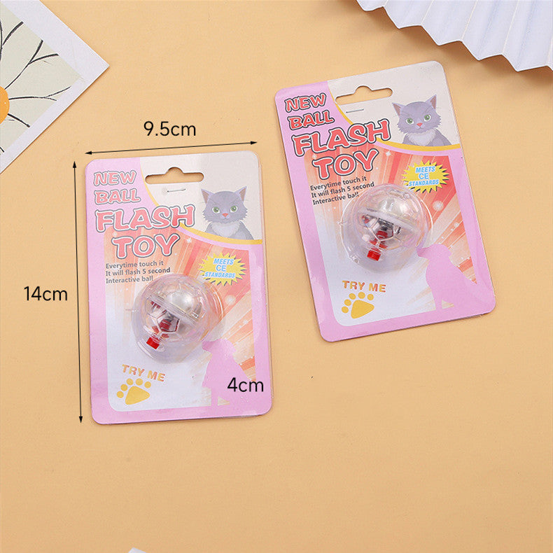 Funny Training Cat Glow Ball | Interactive Transparent Plastic Toy for Pets