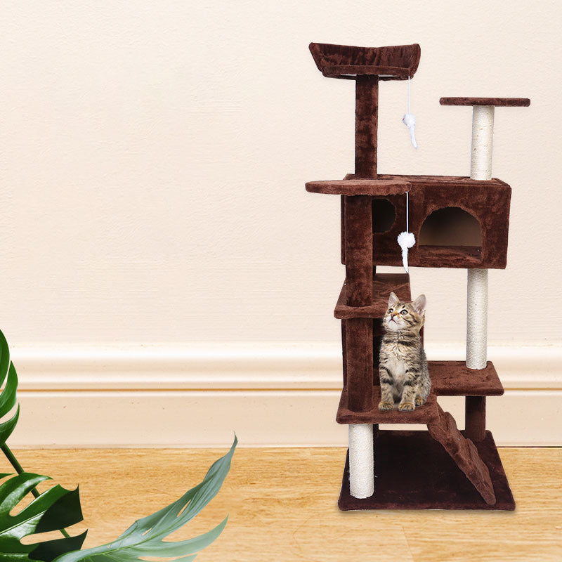 Premium Villa Cat Climber & Activity Center | Large Indoor Cat House Toys