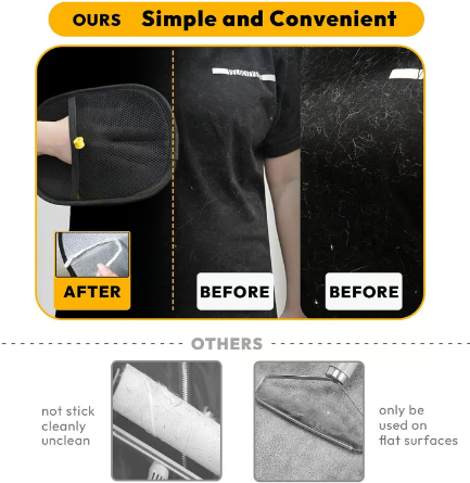 Pet Hair Remover Electrostatic Gloves – Double-Sided Efficient, Soft Silicone & Washable Reusable